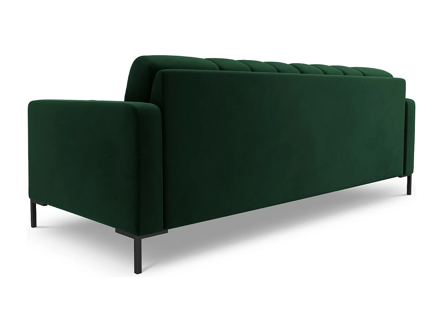 Cosmopolitan Design - Sofá "Bali" 4 lugares em veludo verde garrafa - 217x92x75cm