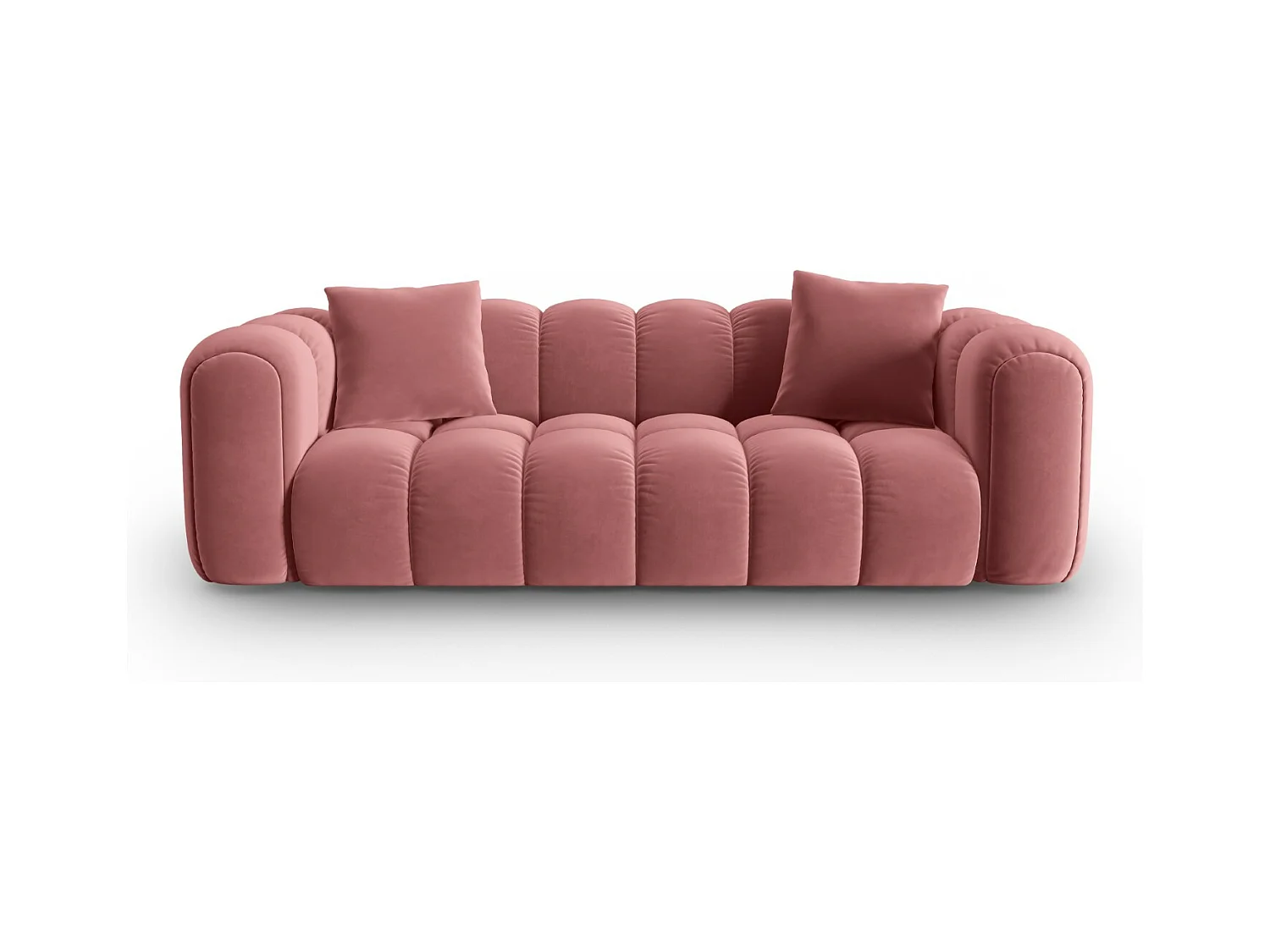 CXL by Christian Lacroix - Bank "Clotilde" 3 zitplaatsen, Flueel, Zalm - 242x94x70cm