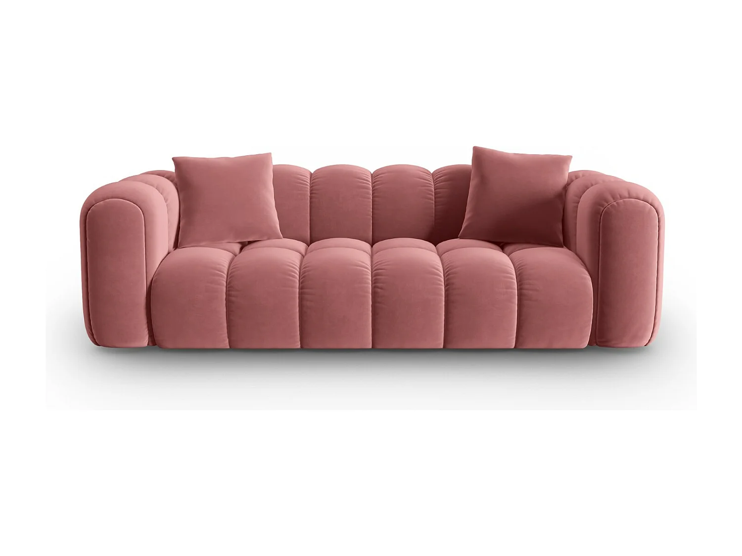 CXL by Christian Lacroix - Sofa, "Clotilde" 3 miejsca welur, łosoś - 242x94x70cm