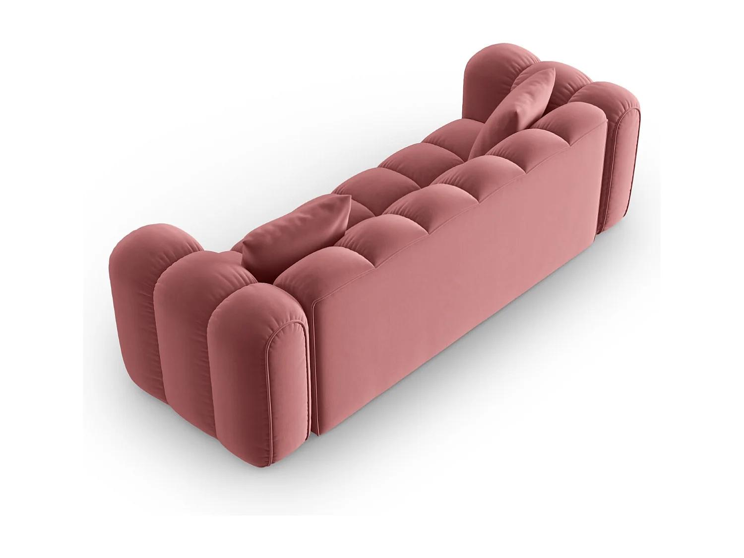 CXL by Christian Lacroix - Sofa, "Clotilde" 3 miejsca welur, łosoś - 242x94x70cm