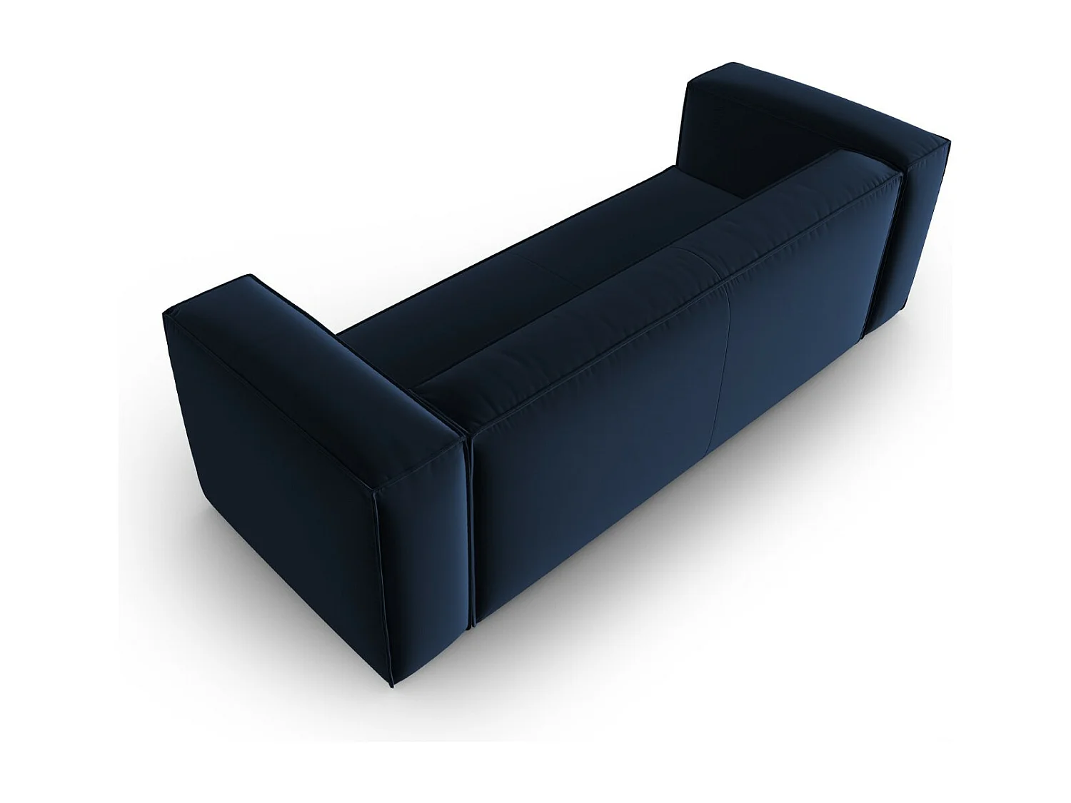 Cosmopolitan Design - Canapé "Mackay" 4 places en velours bleu roi - 230x94x73cm