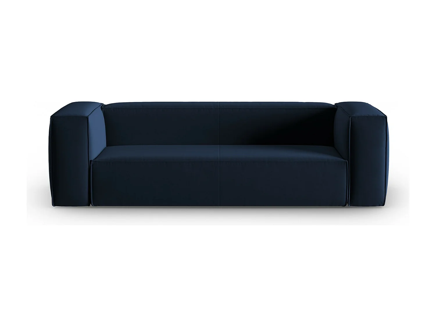 Cosmopolitan Design - Canapé "Mackay" 4 places en velours bleu roi - 230x94x73cm