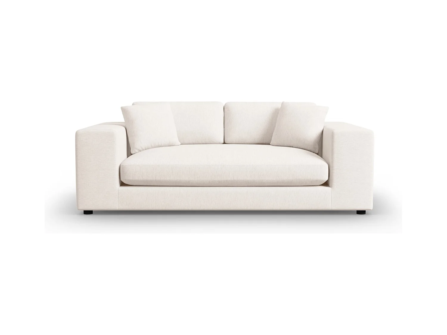 CXL by Christian Lacroix - Canapé "Tendance" 3 places en tissu structurel blanc - 220x122x72cm