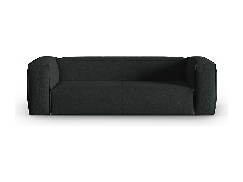 Cosmopolitan Design - Canapé "Mackay" 4 places en velours structuré anthracite - 230x94x73cm