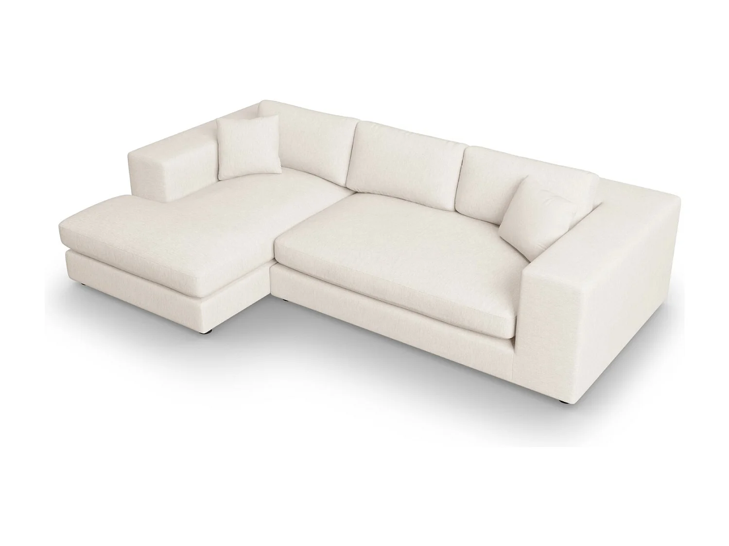 CXL by Christian Lacroix - Linker hoekbank "Tendance" 5 zitplaatsen, Structurele stof, Wit - 282x174x72cm