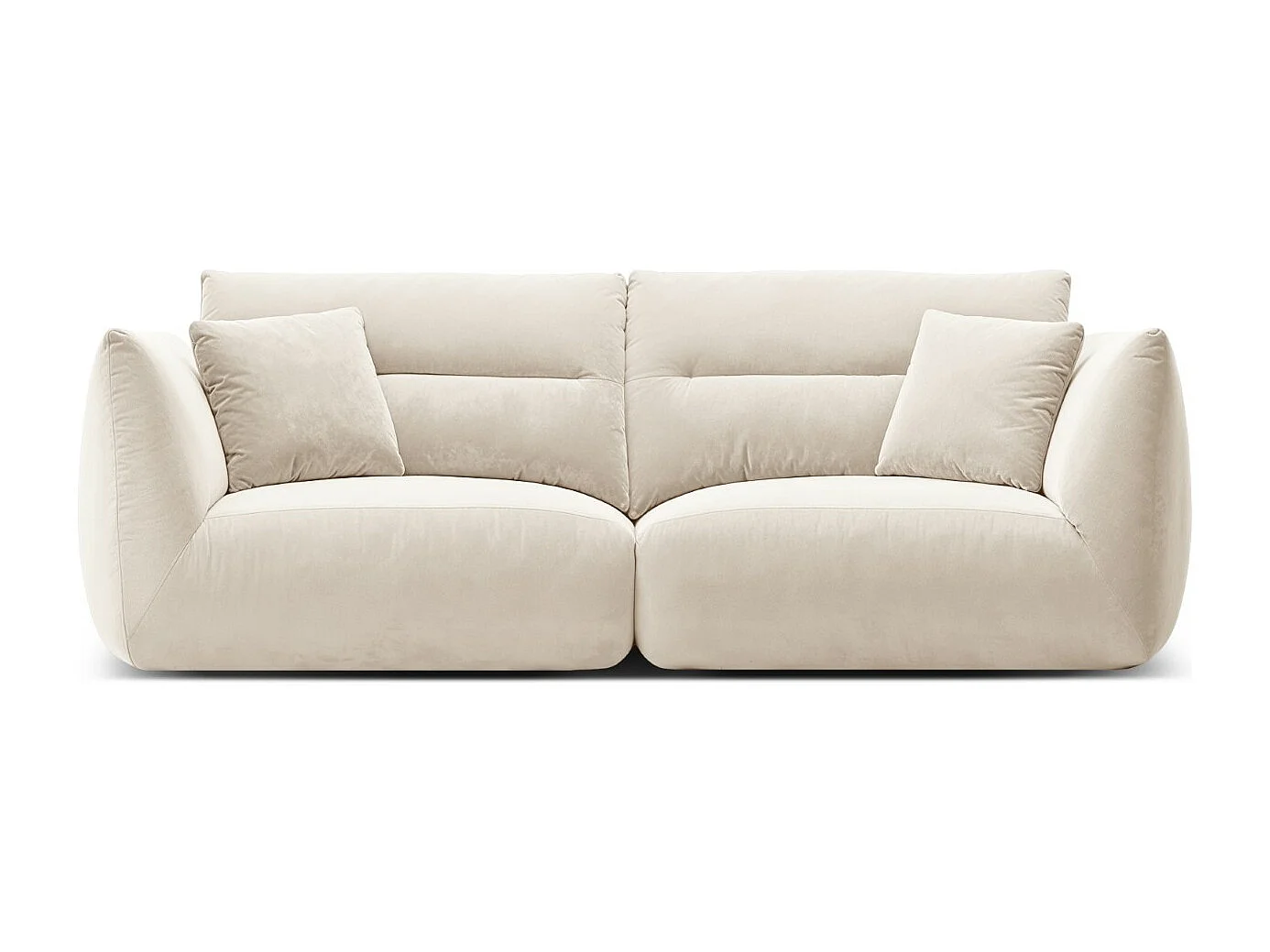 CXL by Christian Lacroix - 3-Sitzer modulares Sofa "Maurie" aus Samt elfenbein - 224x107x90cm