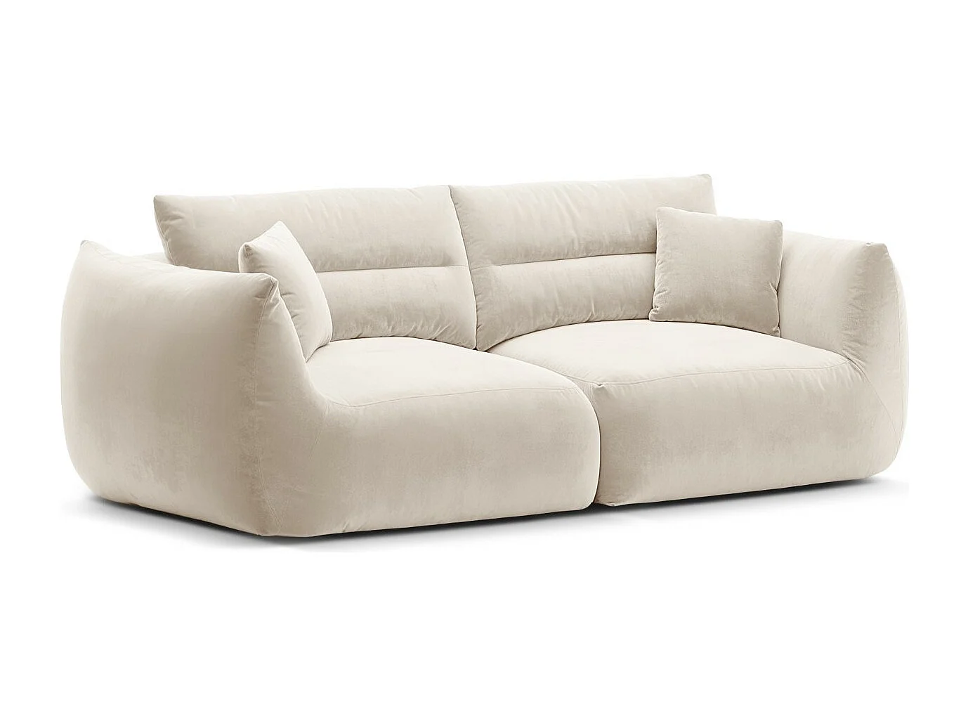 CXL by Christian Lacroix - 3-Sitzer modulares Sofa "Maurie" aus Samt elfenbein - 224x107x90cm