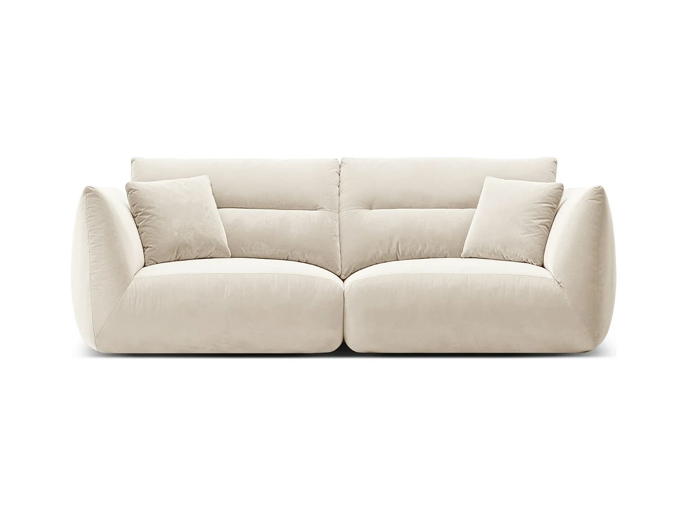 CXL by Christian Lacroix - Modulaire bank "Maurie" 3 zitplaatsen, Flueel, Ivoor - 224x107x90cm