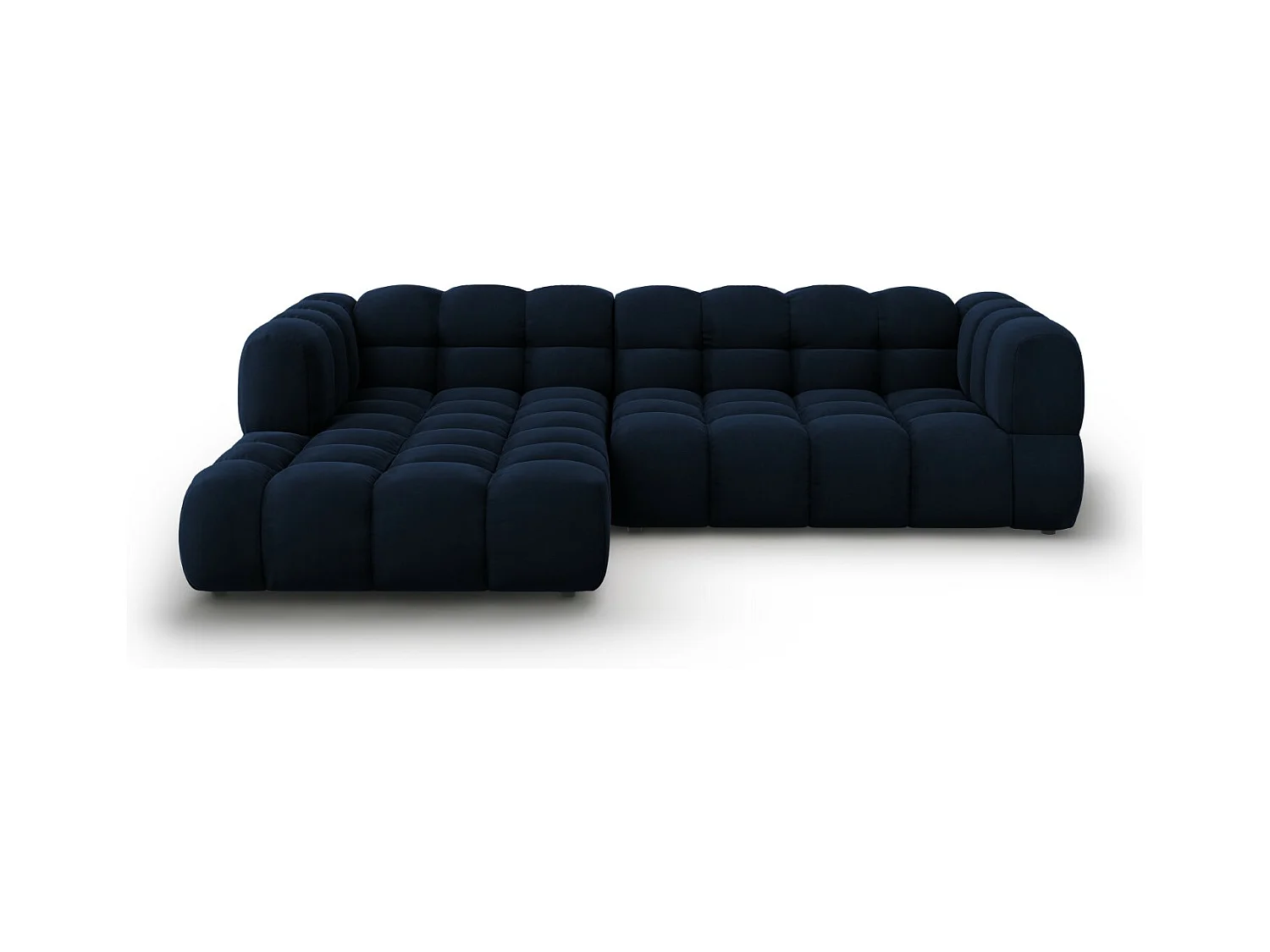 Cosmopolitan Design - Modulaire hoekbank links "Sky" 4 zitplaatsen, Flueel, Koningsblauw - 272x162x75cm