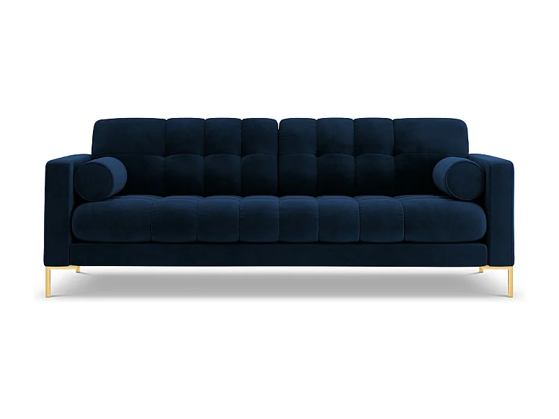 Cosmopolitan Design - Sofá "Bali" 4 lugares em veludo azul real - 217x92x75cm