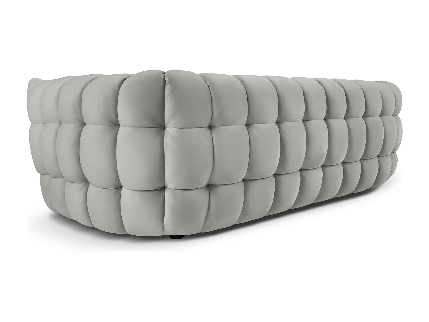 CXL by Christian Lacroix - Canapé "Cedric" 3 places en velours gris clair - 225x110x68cm