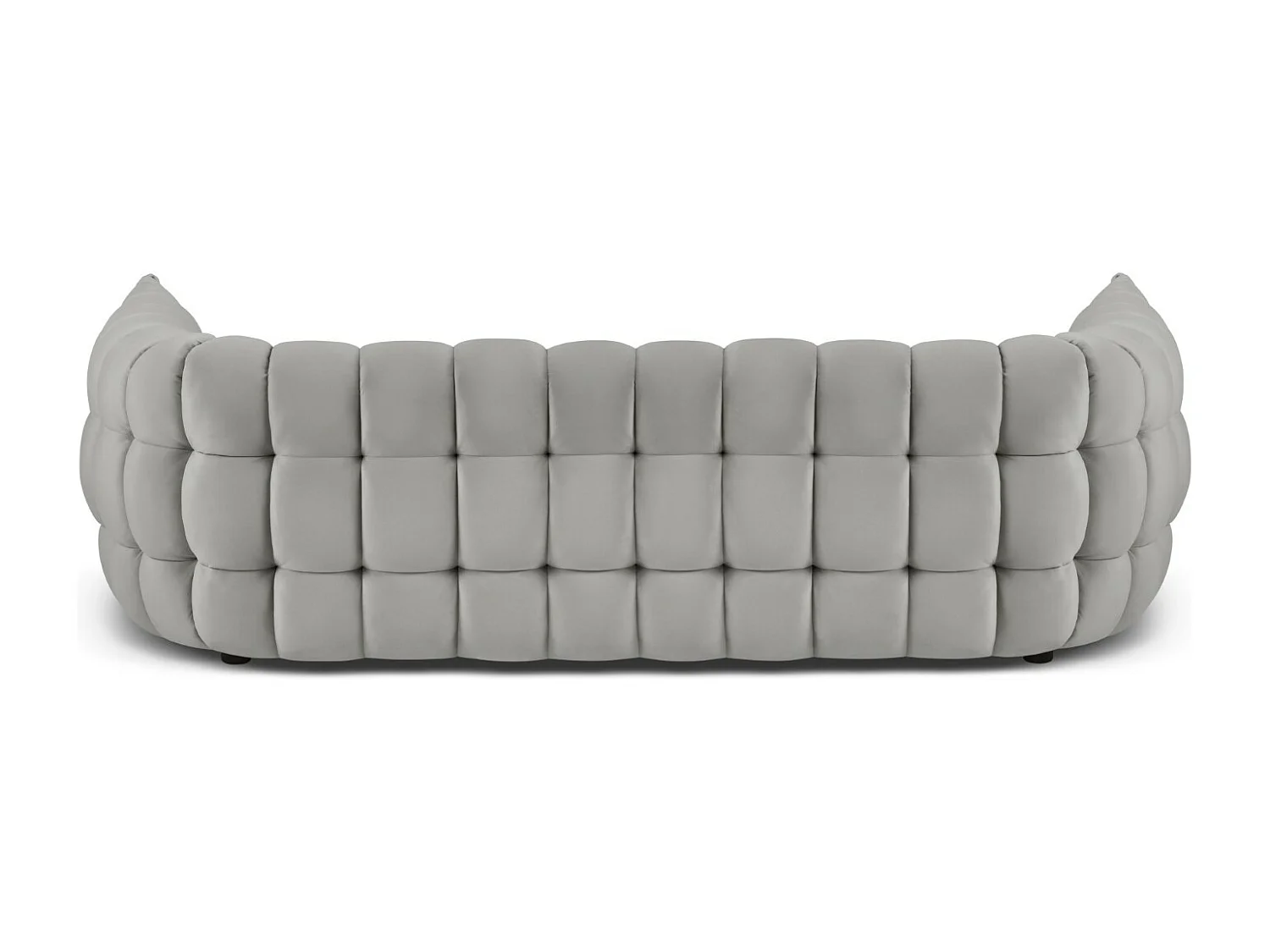 CXL by Christian Lacroix - Canapé "Cedric" 3 places en velours gris clair - 225x110x68cm