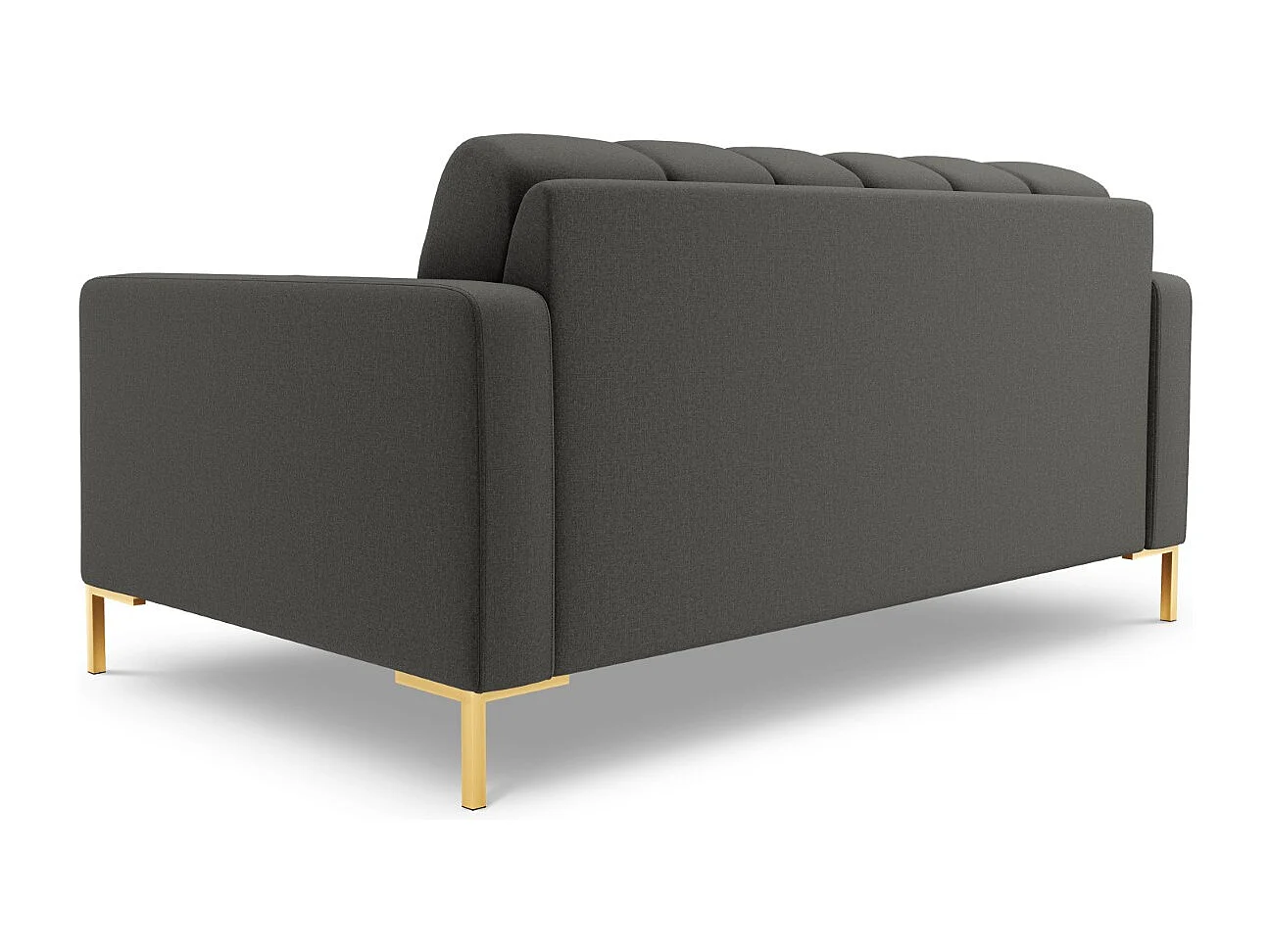 Cosmopolitan Design - Sofa, "Bali" 2 miejsca tkanina strukturalna, szary ciemny - 152x92x75cm
