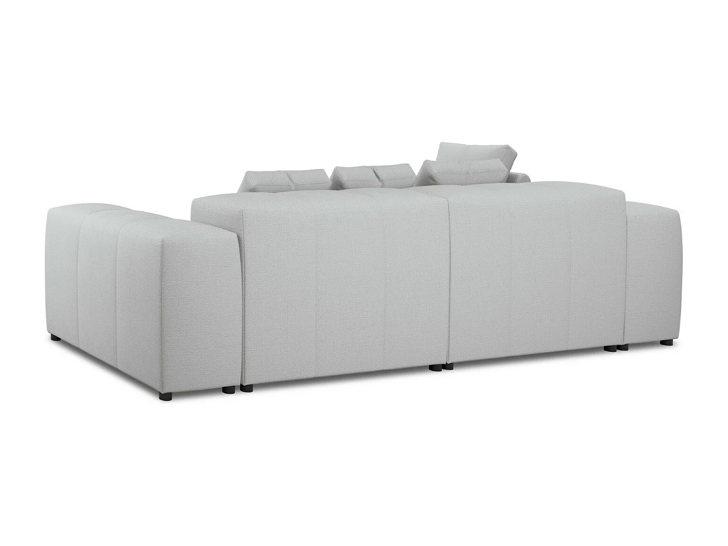 Cosmopolitan Design - Narożnik symetryczny modułowy, "Rome" 4 miejsca tkanina strukturalna, szary jasny - 320x160x75cm