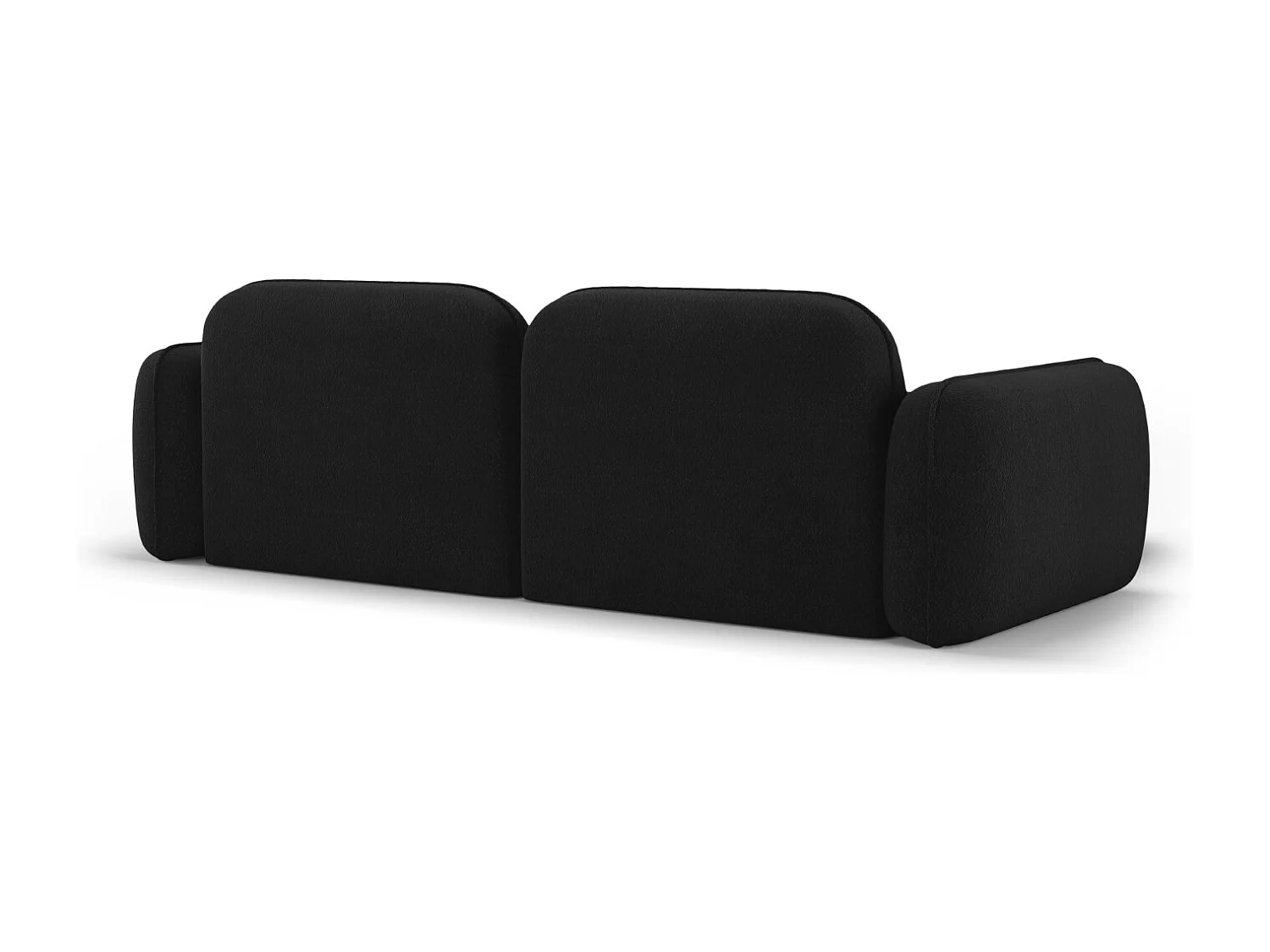 CXL by Christian Lacroix - Modulaire hoekbank links "Lucien" 3 zitplaatsen, Flueel, Antraciet - 230x165x70cm