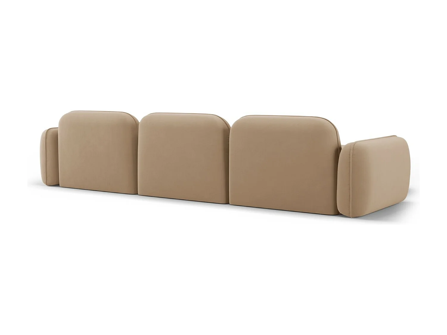 CXL by Christian Lacroix - 4-Sitzer modulares Ecksofa links "Lucien" Sitzer aus Samt sand - 320x165x70cm