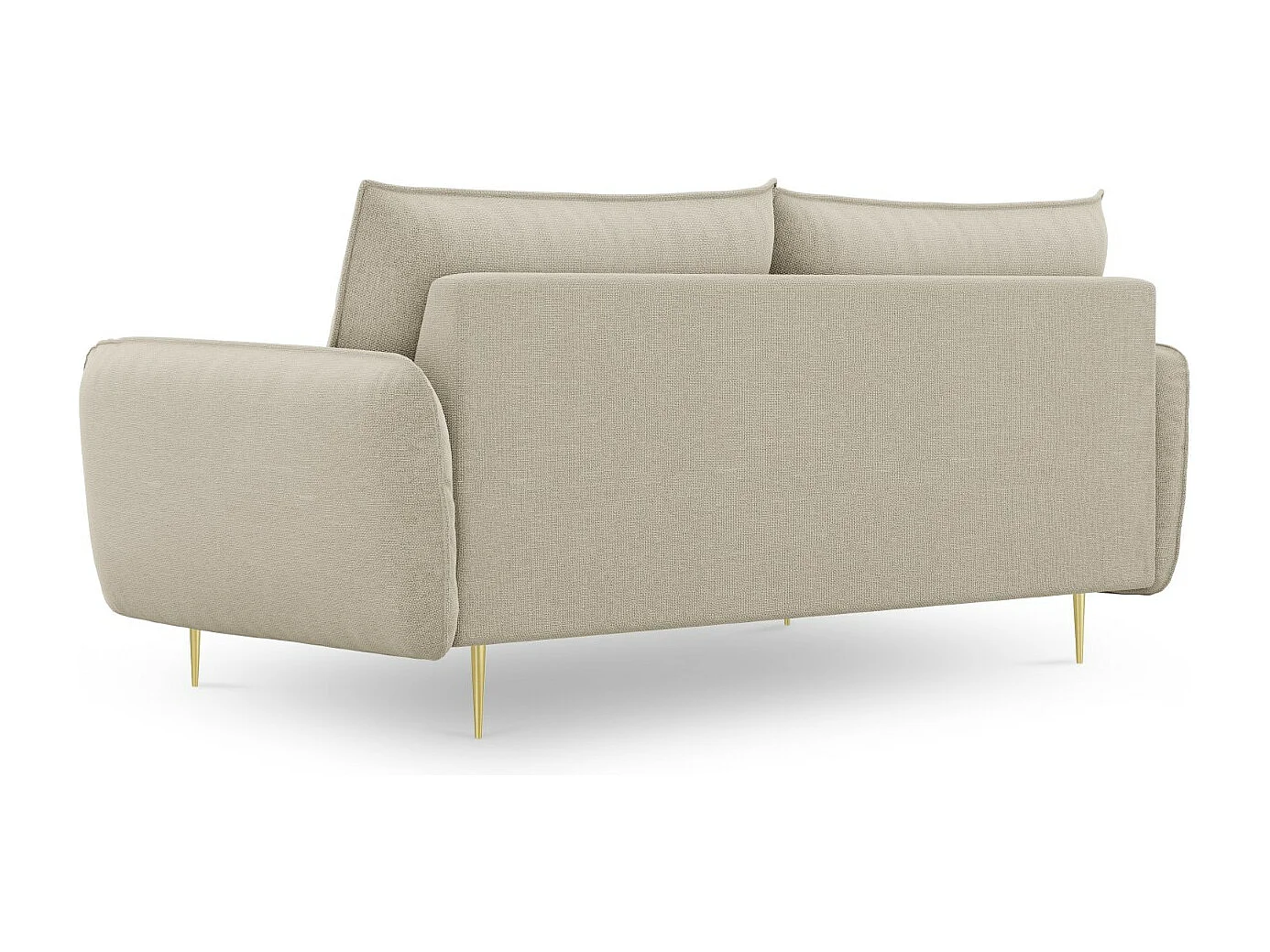 Cosmopolitan Design - Bank "Vienna" 3 zitplaatsen, Structurele stof, Beige - 200x92x95cm