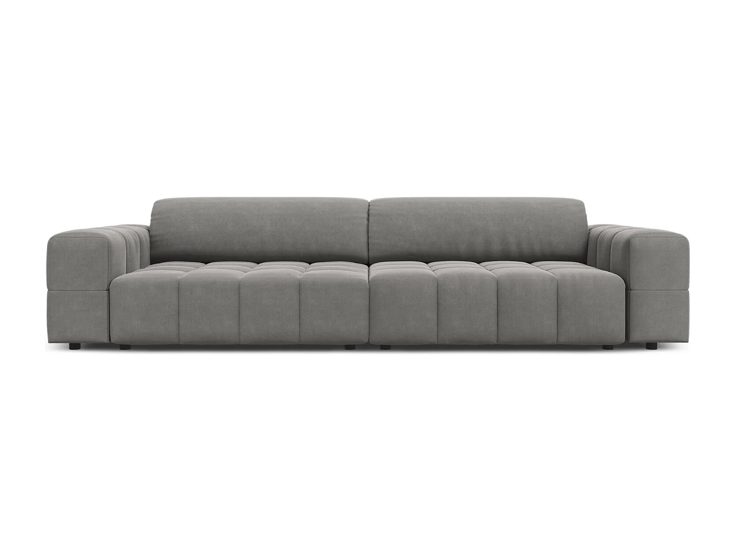 CXL by Christian Lacroix - 4-Sitzer Sofa "Luc" Sitzer aus Samt hellgrau - 244x102x70cm