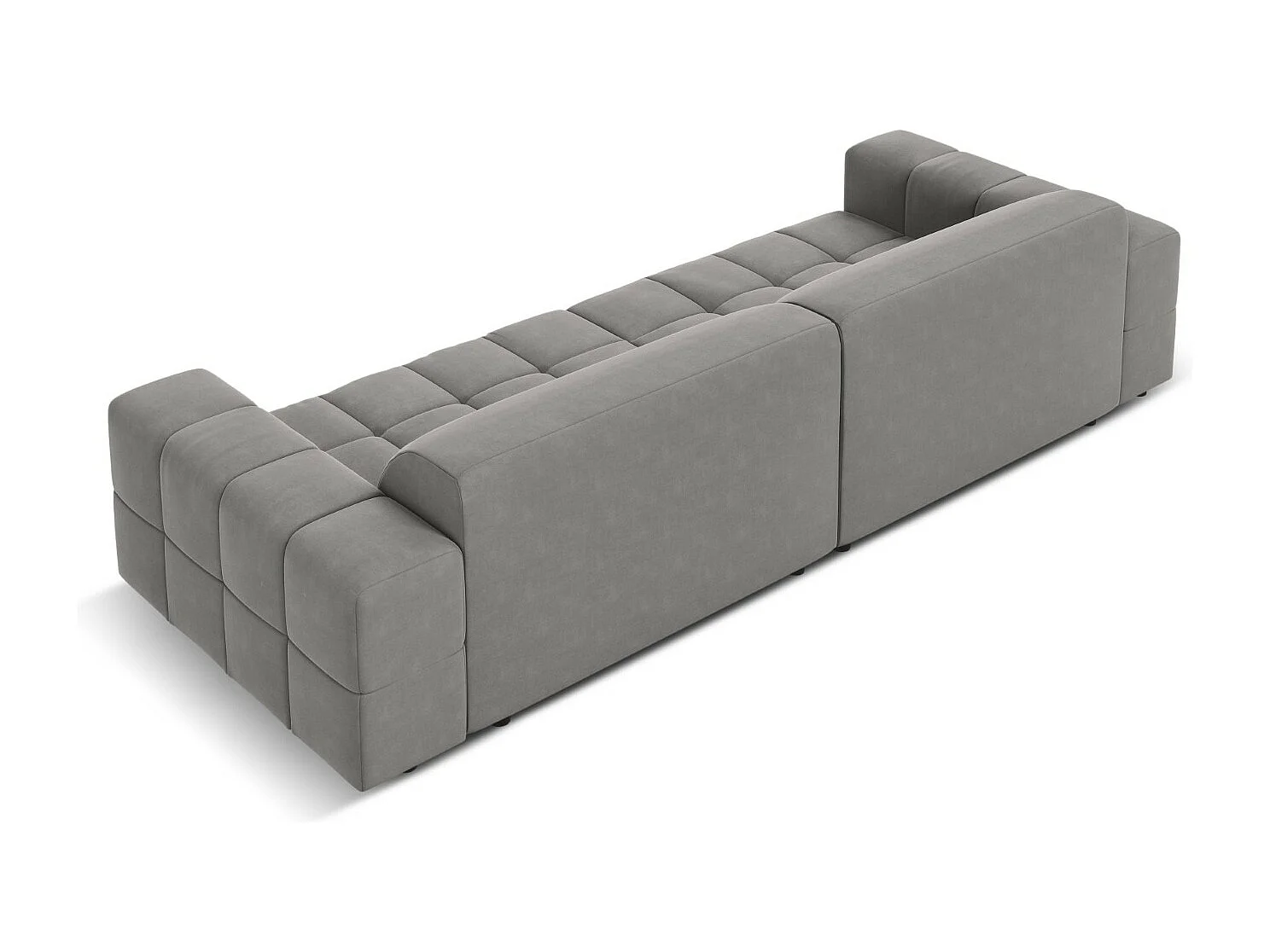 CXL by Christian Lacroix - 4-Sitzer Sofa "Luc" Sitzer aus Samt hellgrau - 244x102x70cm