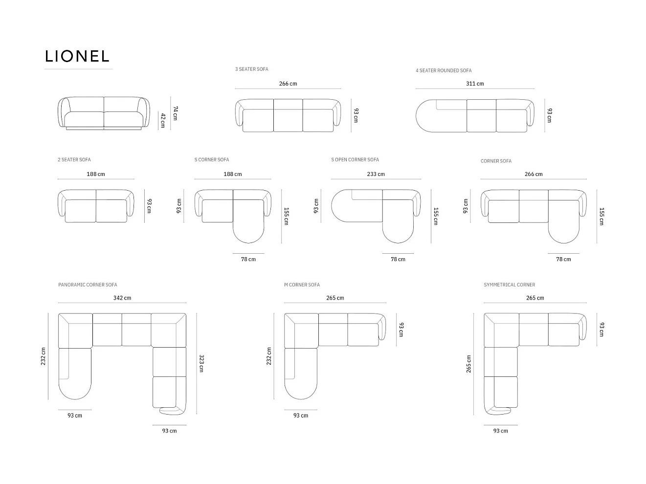 CXL by Christian Lacroix - Canapé d'angle droit modulable "Lionel" 3 places en velours bleu roi - 188x155x74cm