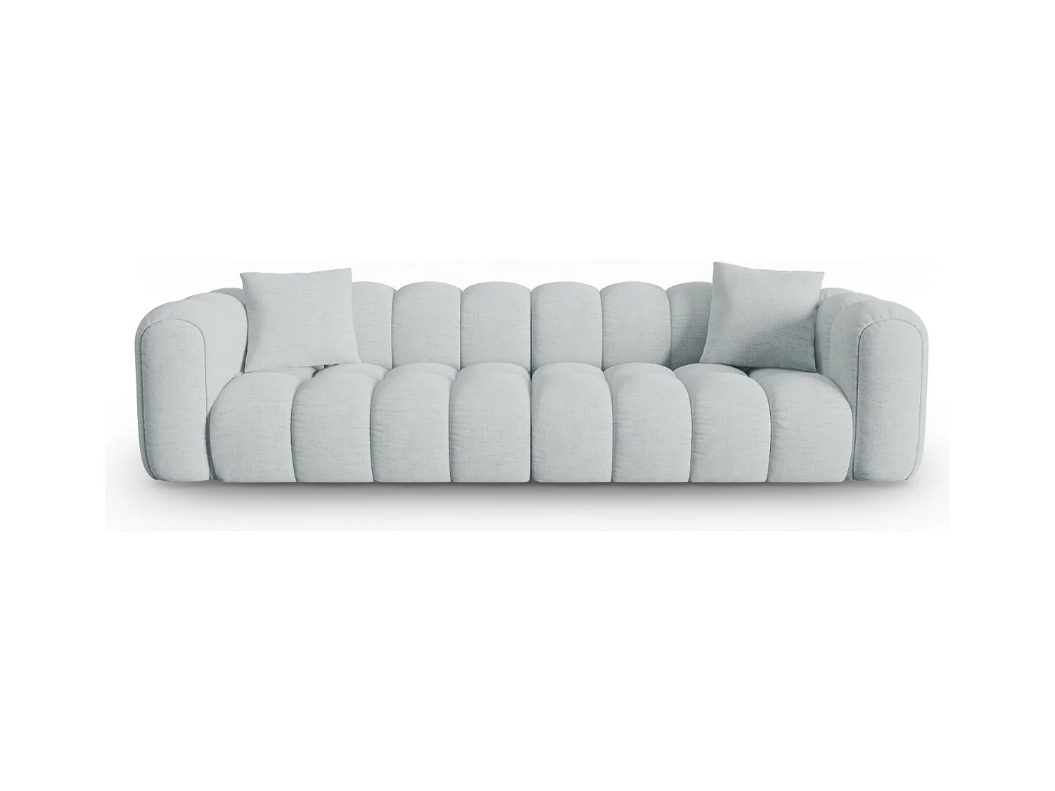 CXL by Christian Lacroix - Modulaire bank "Clotilde" 4 zitplaatsen, Structurele stof, Lichtgrijs - 298x94x70cm