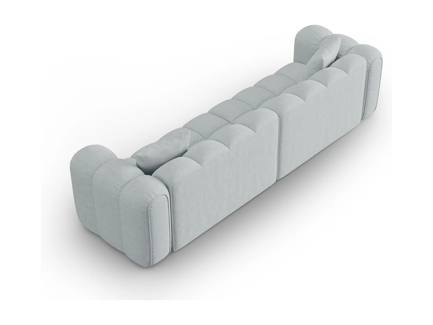 CXL by Christian Lacroix - Sofa modułowa, "Clotilde" 4 miejsca tkanina strukturalna, szary jasny - 298x94x70cm