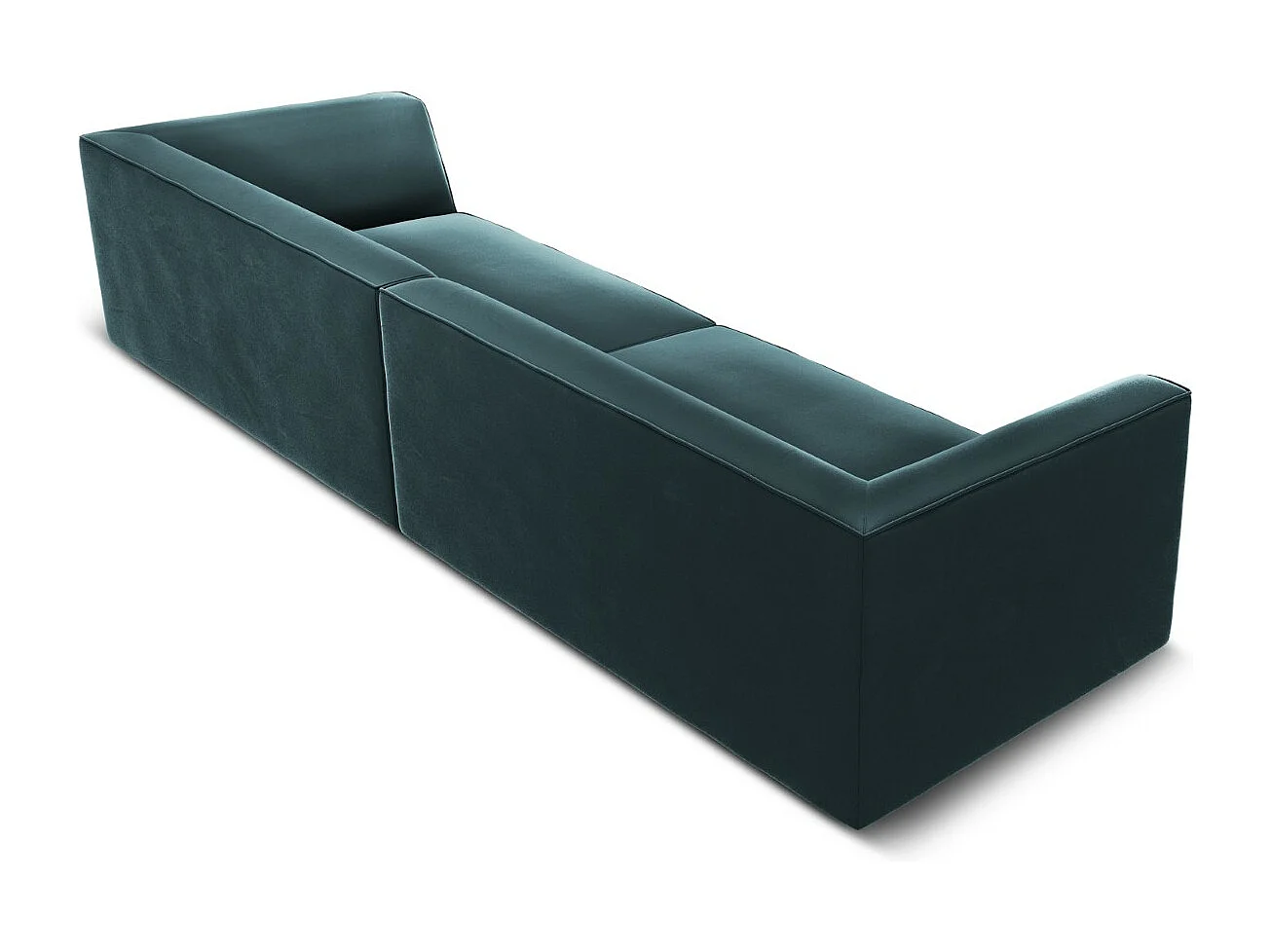 CXL by Christian Lacroix - Sofá "Charles" 4 lugares em veludo azul - 302x93x69cm