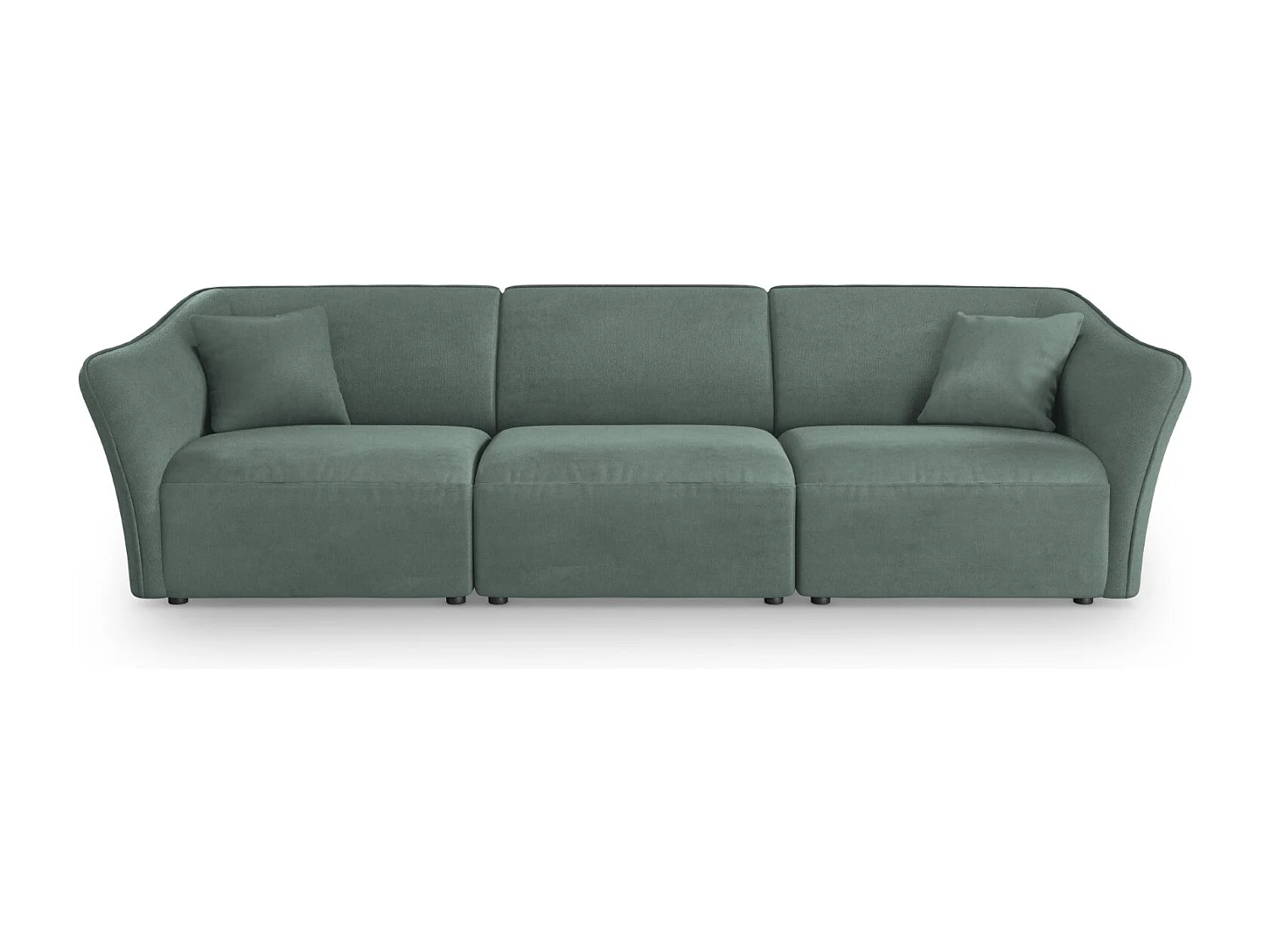 Cosmopolitan Design - Divano modulare "Tokyo" 5 posti in bouclé menta - 292x102x79cm