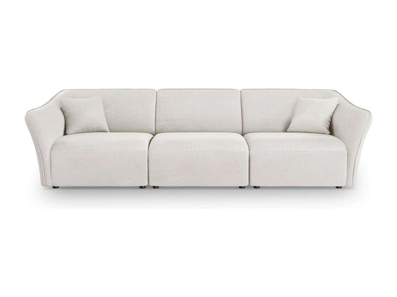 Cosmopolitan Design - Modulaire bank "Tokyo" 5 zitplaatsen, Boucle, Ivoor - 292x102x79cm