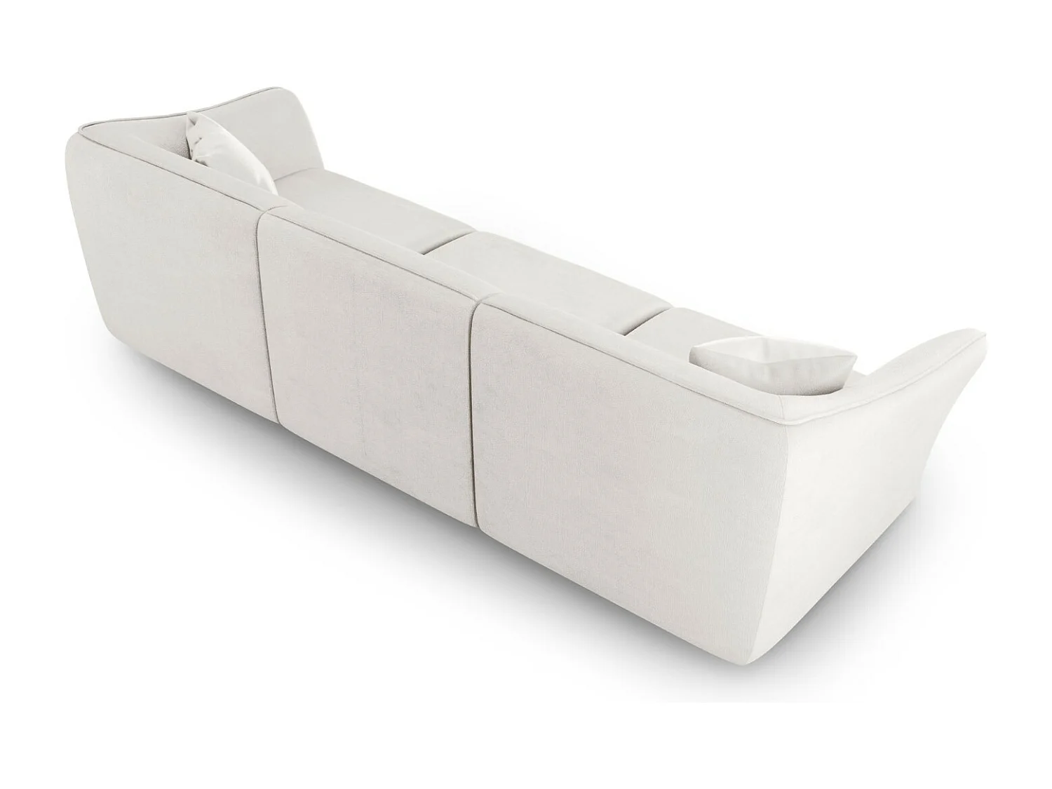 Cosmopolitan Design - Modulaire bank "Tokyo" 5 zitplaatsen, Boucle, Ivoor - 292x102x79cm