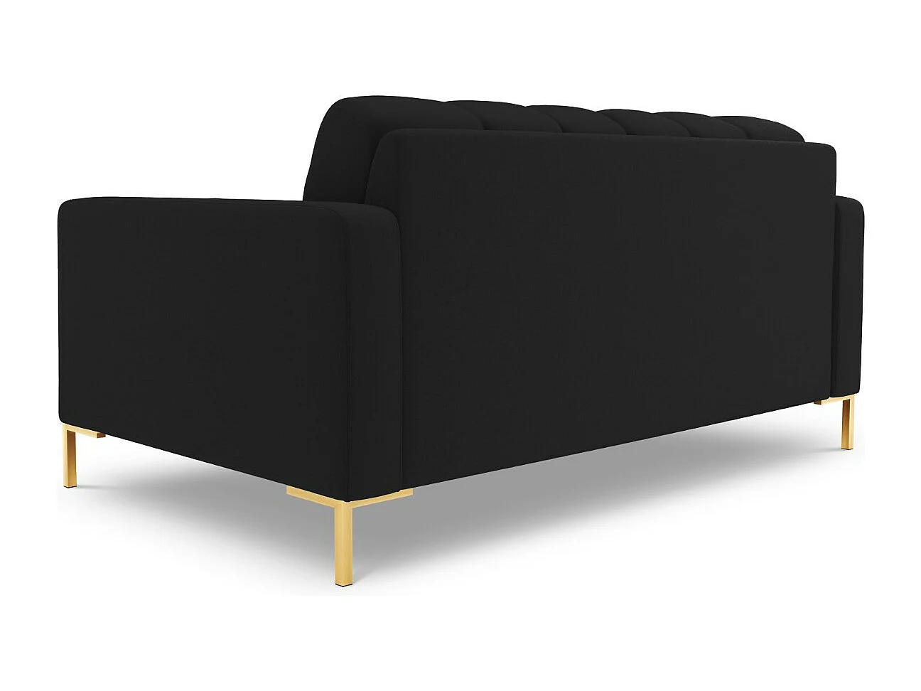 Cosmopolitan Design - Canapé "Bali" 2 places en tissu structurel noir - 152x92x75cm