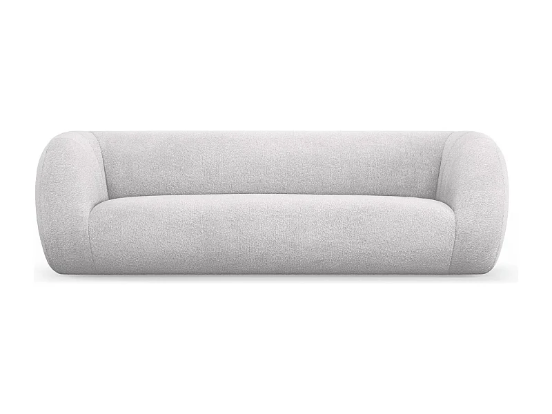 Cosmopolitan Design - 3-Sitzer Sofa "Essen" aus Boucle hellgrau - 230x95x86cm