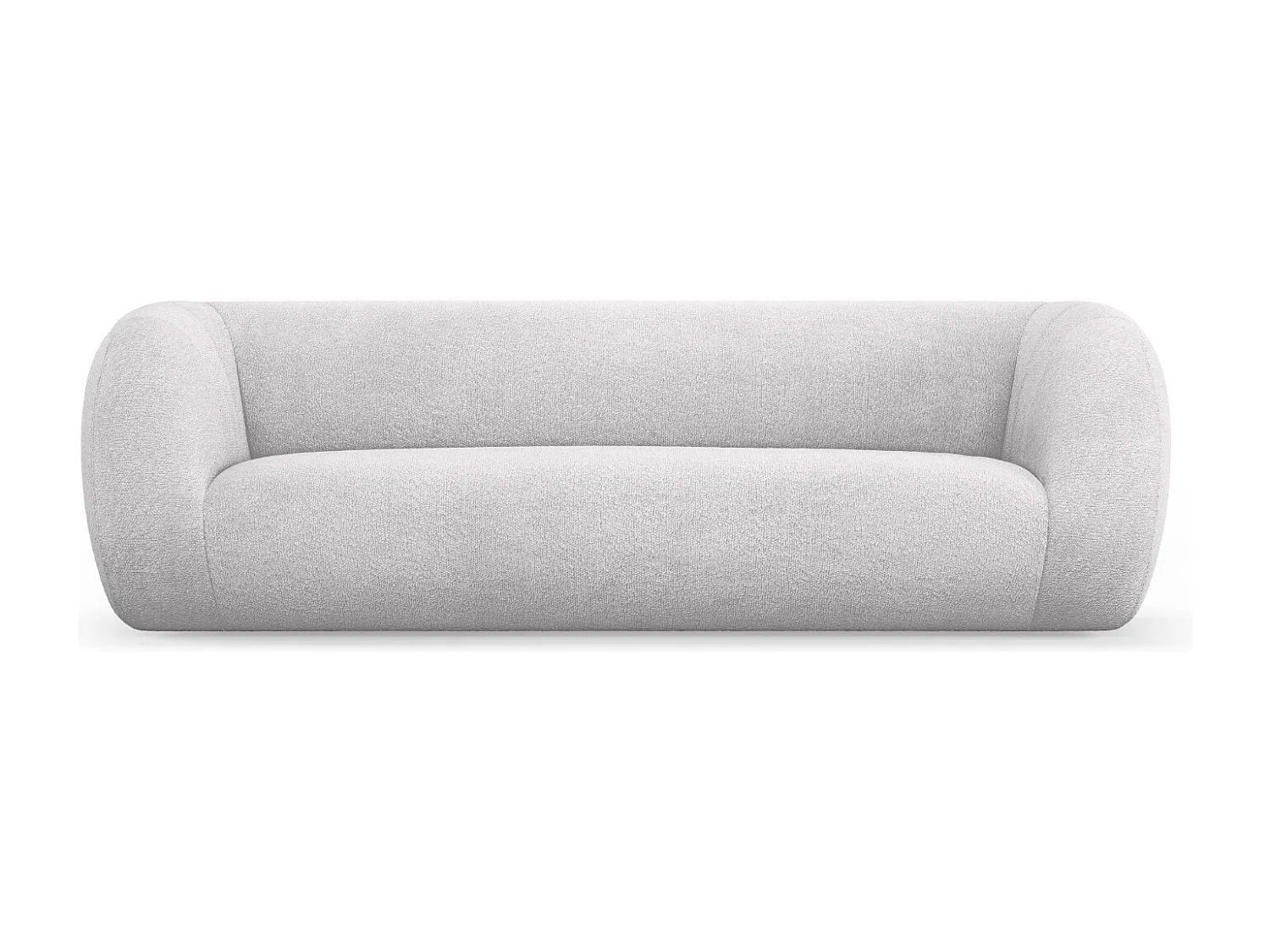 Cosmopolitan Design - 3-Sitzer Sofa "Essen" aus Boucle hellgrau - 230x95x86cm