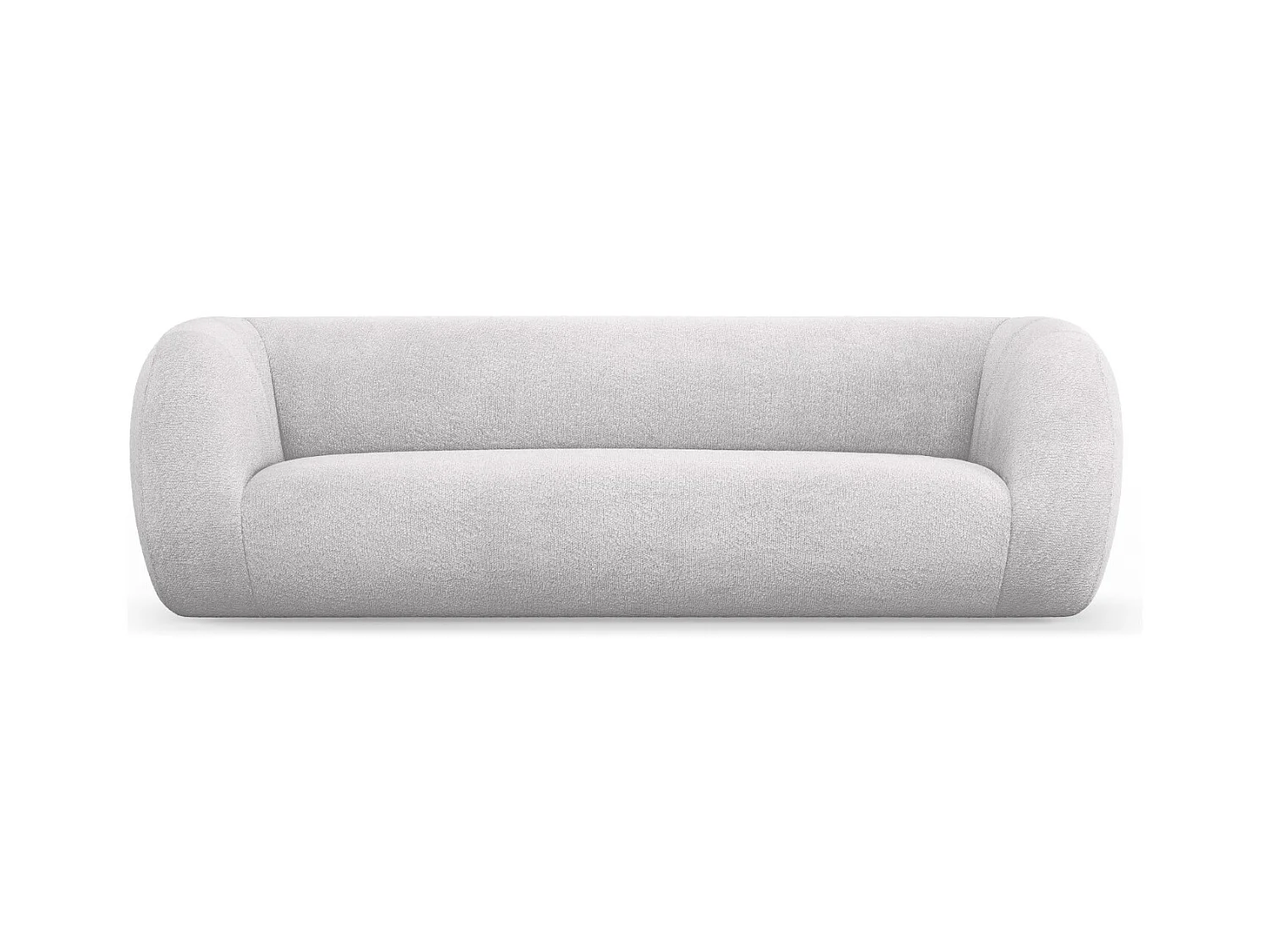Cosmopolitan Design - Bank "Essen" 3 zitplaatsen, Boucle, Lichtgrijs - 230x95x86cm