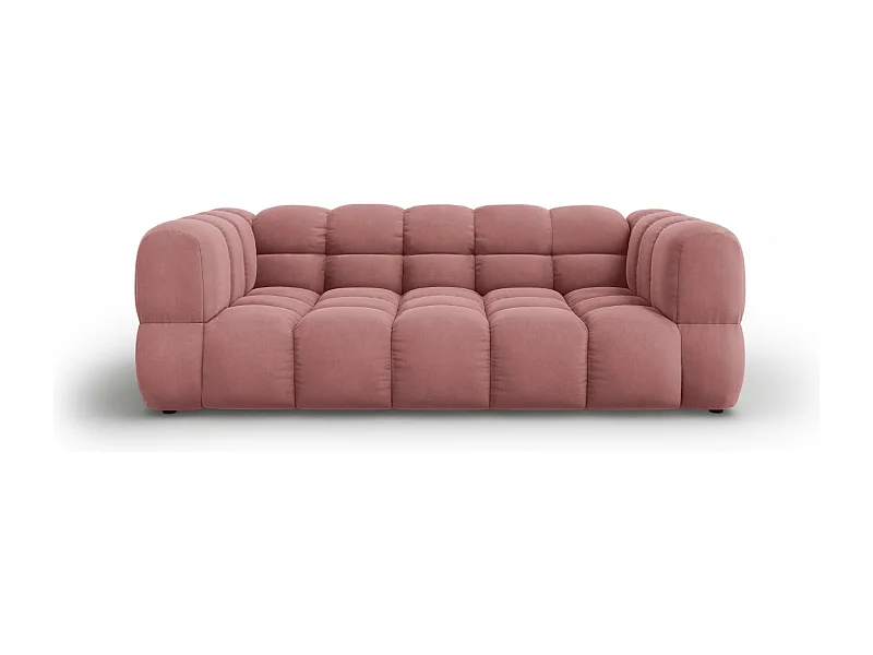 Cosmopolitan Design - Bank "Sky" 3 zitplaatsen, Flueel, Zalm - 214x102x75cm