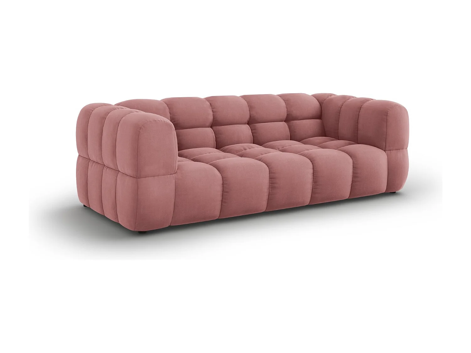 Cosmopolitan Design - Sofa, "Sky" 3 miejsca welur, łosoś - 214x102x75cm