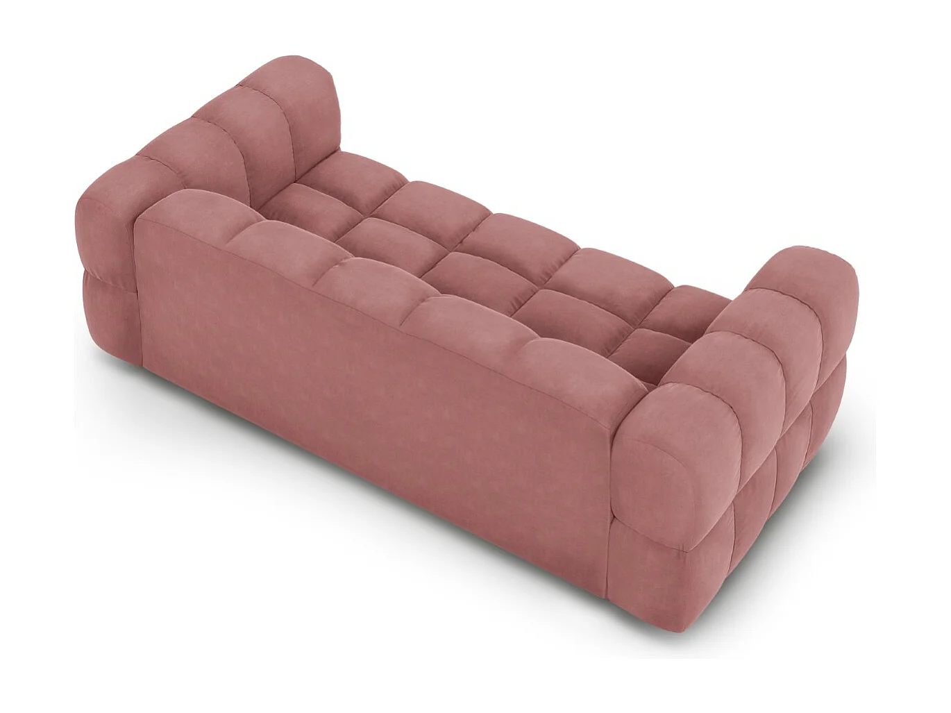 Cosmopolitan Design - Sofa, "Sky" 3 miejsca welur, łosoś - 214x102x75cm