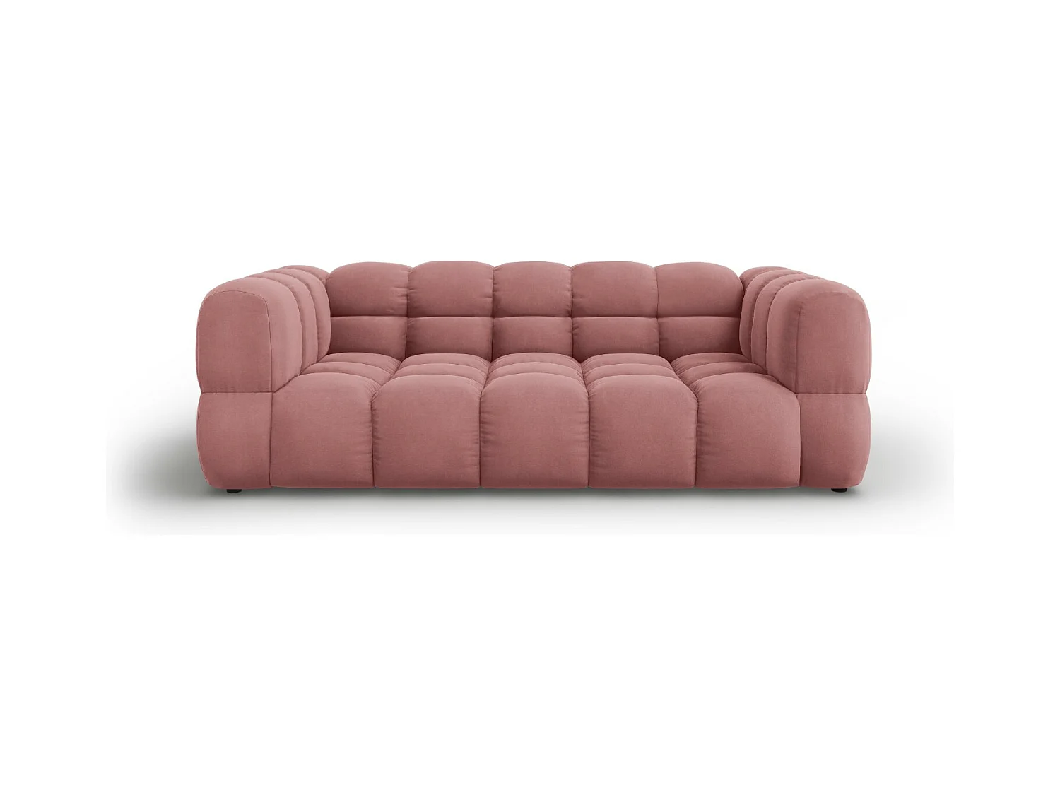 Cosmopolitan Design - Bank "Sky" 3 zitplaatsen, Flueel, Zalm - 214x102x75cm