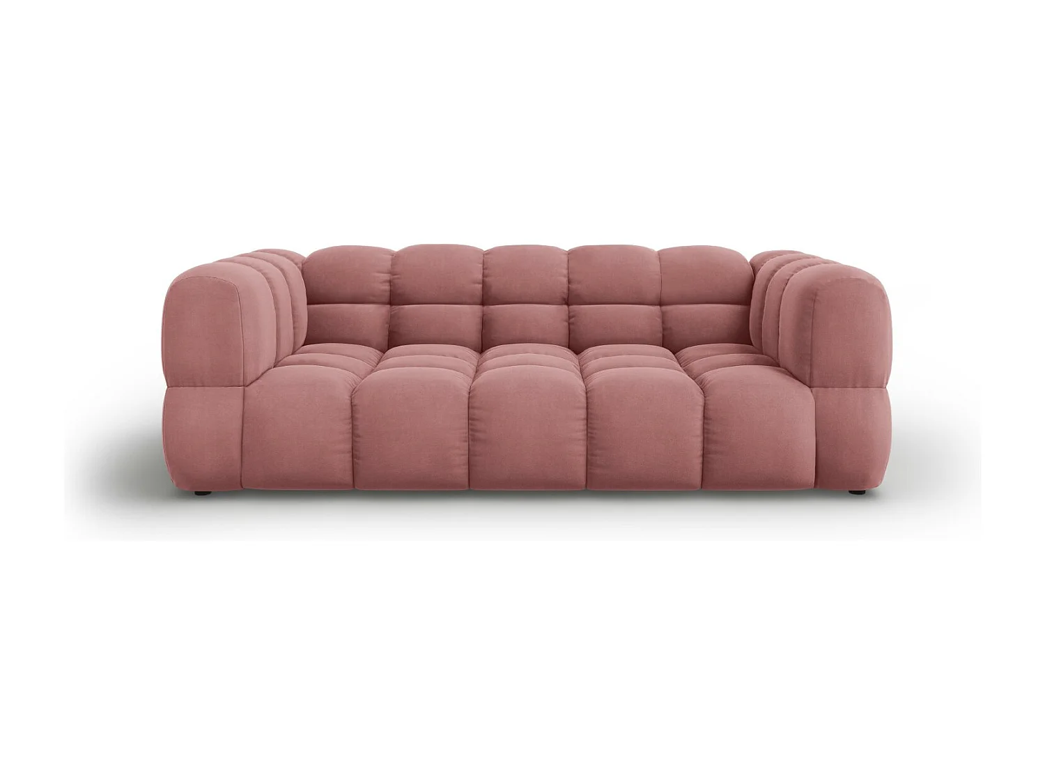 Cosmopolitan Design - Canapé "Sky" 3 places en velours saumon - 214x102x75cm