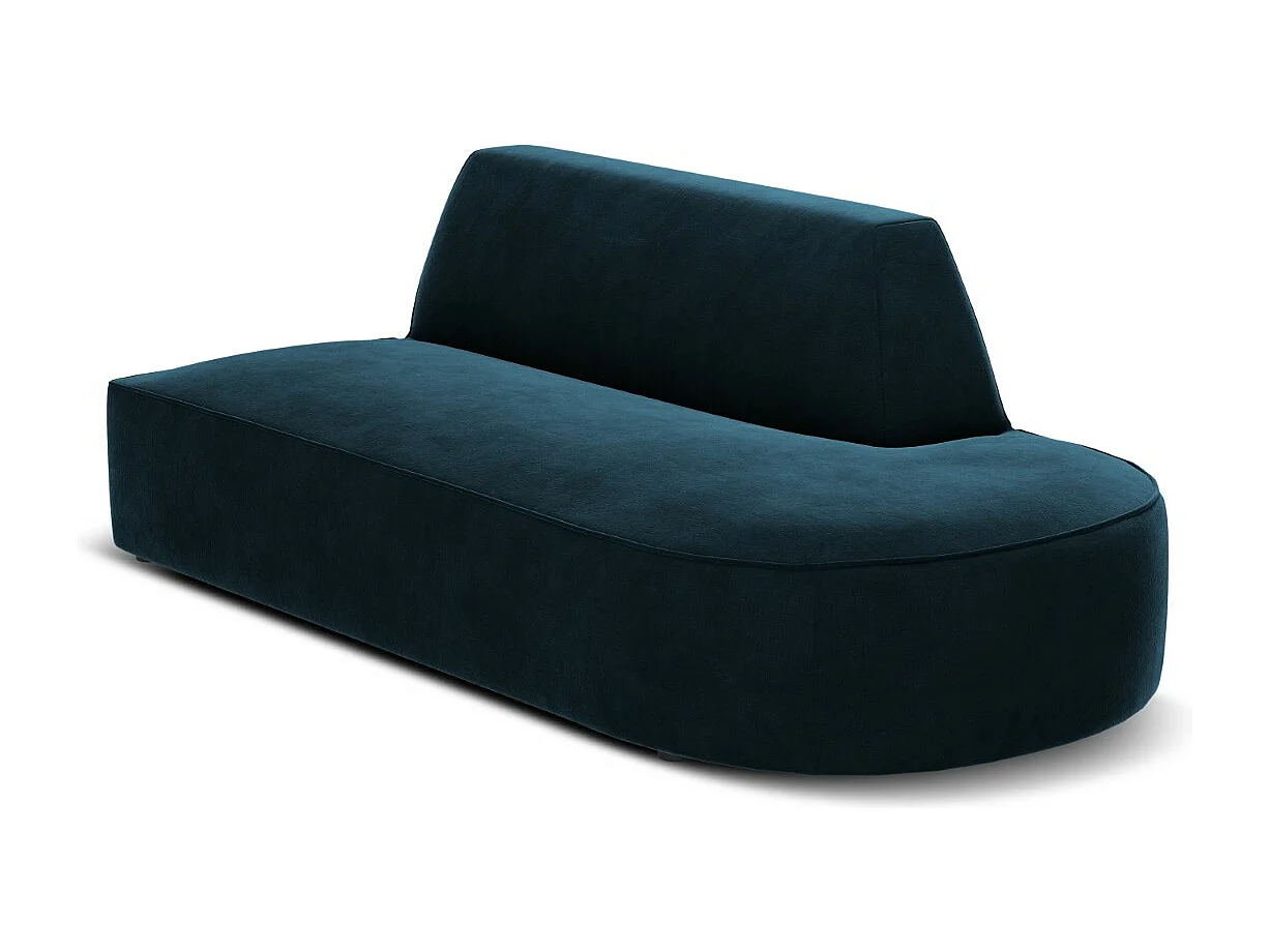 CXL by Christian Lacroix - 2-Sitzer modulares Sofa rechts "Charles" Sitzer aus Samt petrol - 181x93x69cm