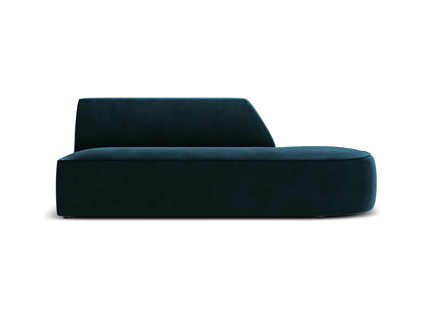 CXL by Christian Lacroix - Rechte modulaire bank "Charles" 2 zitplaatsen, Flueel, Diepe olie - 181x93x69cm