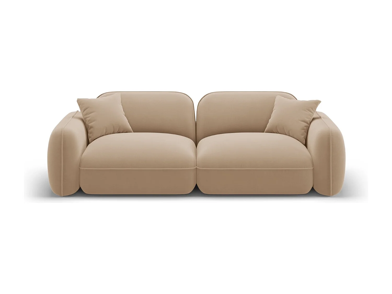 CXL by Christian Lacroix - Sofa modułowa, "Lucien" 3 miejsca welur, piasek - 230x90x70cm