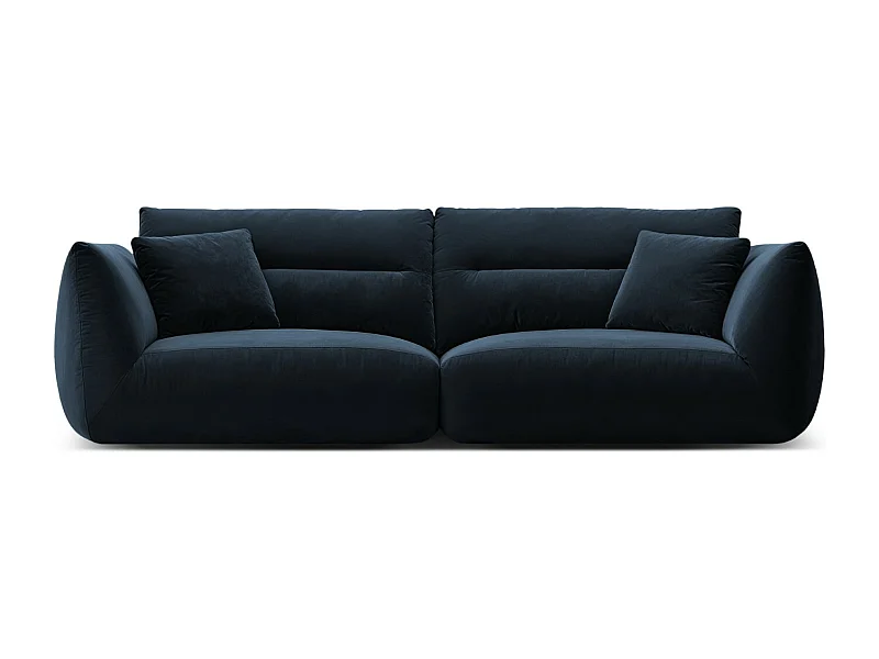 CXL by Christian Lacroix - Sofá modular "Maurie" 4 lugares em veludo azul real - 264x107x90cm