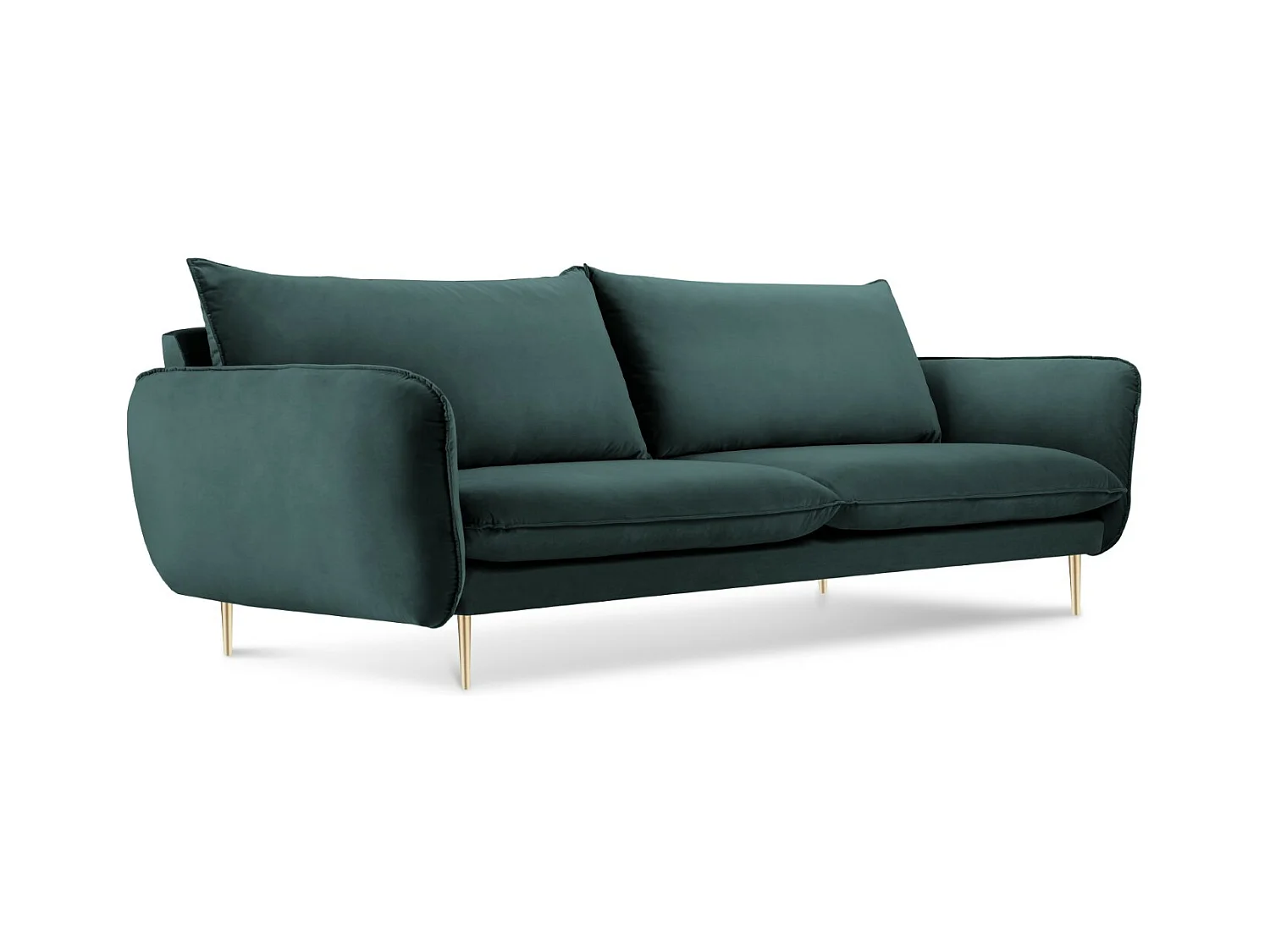 Cosmopolitan Design - Bank "Vienna" 4 zitplaatsen, Flueel, Olie - 230x92x95cm