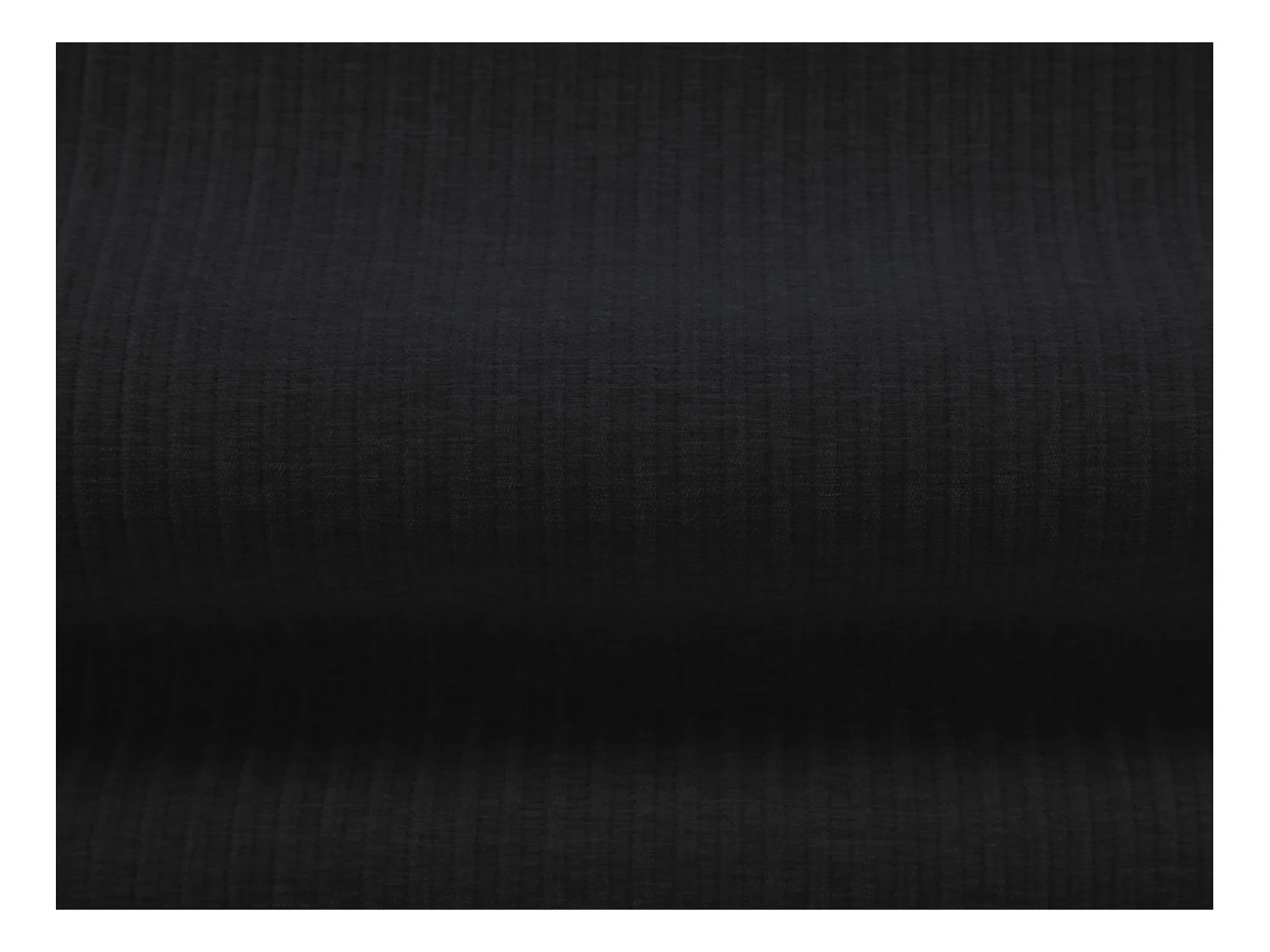 Cosmopolitan Design - Divano angolare sinistro "Arendal" 4 posti in ciniglia con effetto a coste nero - 284x166x70cm