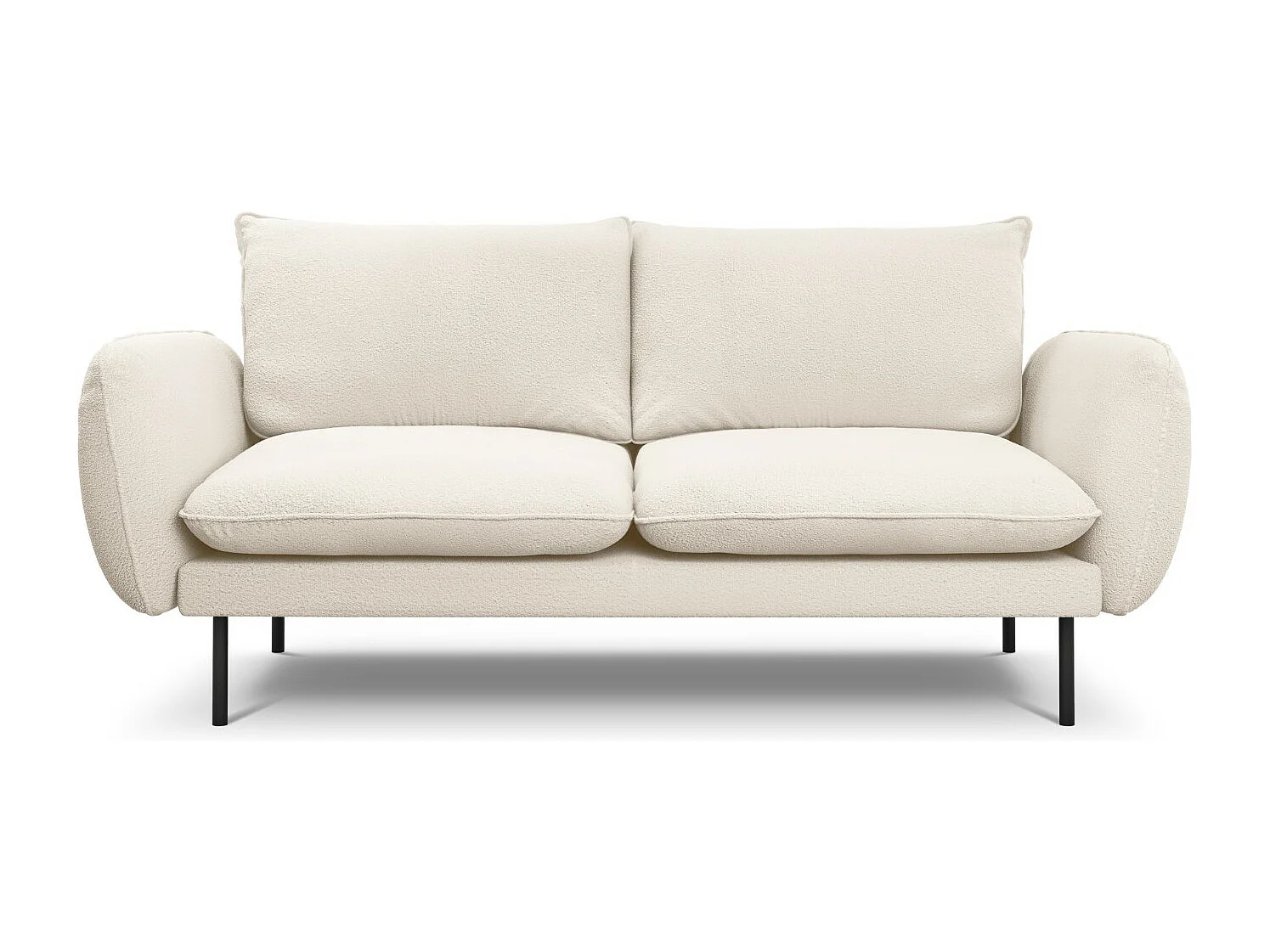 Cosmopolitan Design - Sofa, "Vienna" 2 miejsca boucle, beż - 160x92x95cm