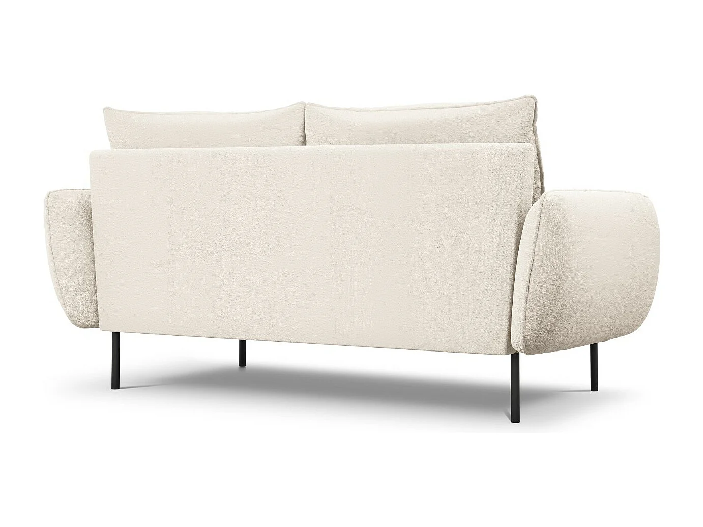 Cosmopolitan Design - Sofa, "Vienna" 2 miejsca boucle, beż - 160x92x95cm
