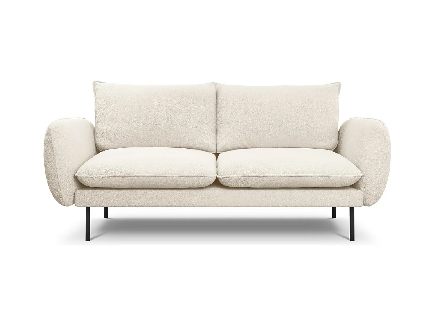 Cosmopolitan Design - Bank "Vienna" 2 zitplaatsen, Boucle, Beige - 160x92x95cm