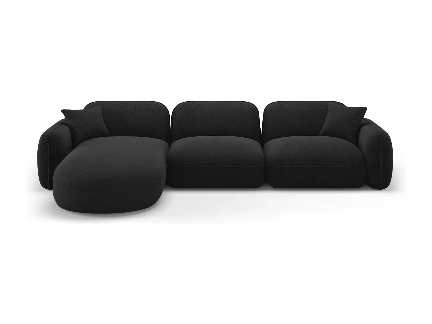 CXL by Christian Lacroix - 4-Sitzer modulares Ecksofa links "Lucien" Sitzer aus Samt anthrazit - 320x165x70cm
