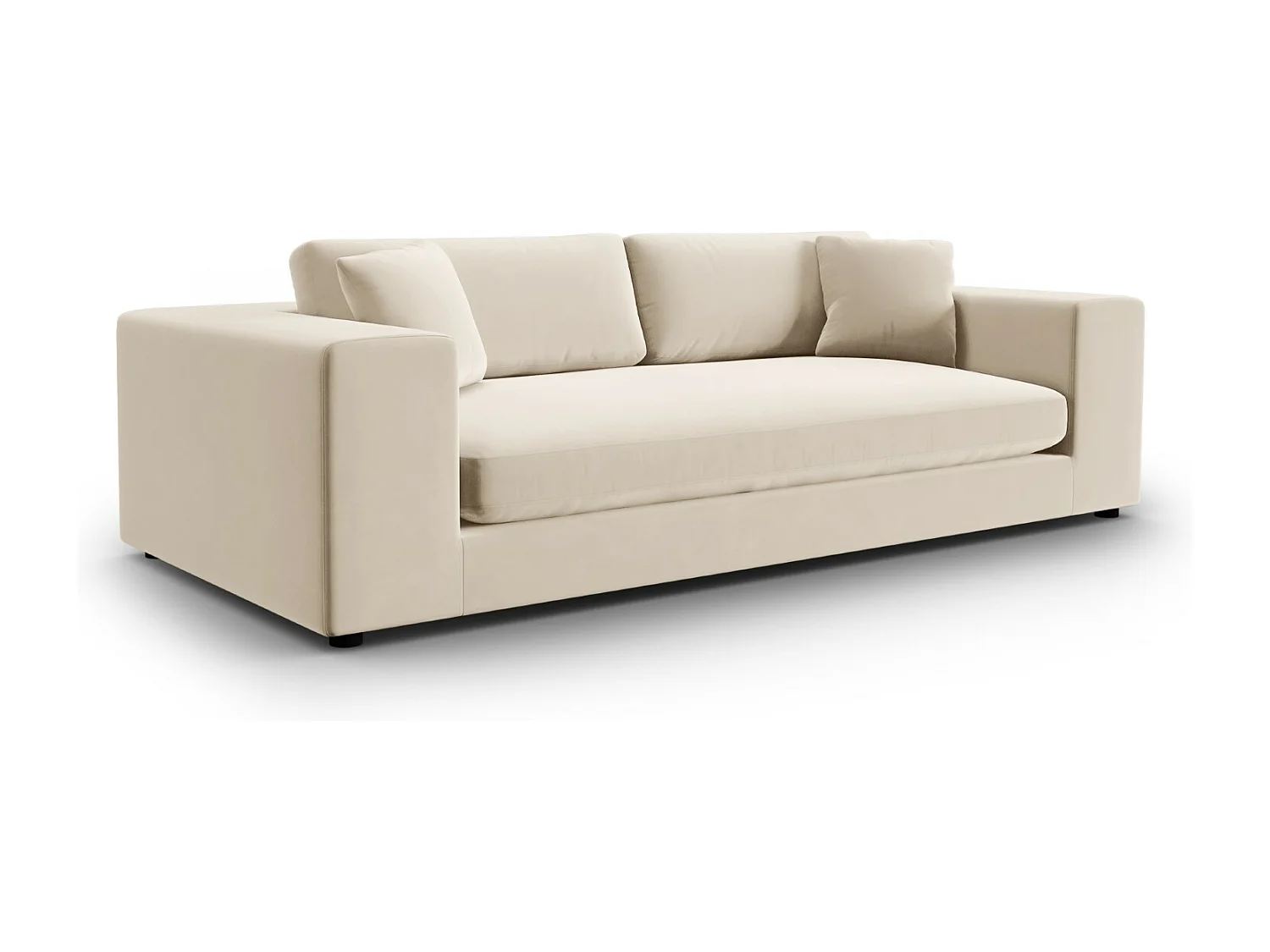 CXL by Christian Lacroix - Bank "Tendance" 4 zitplaatsen, Flueel, Beige - 262x122x72cm